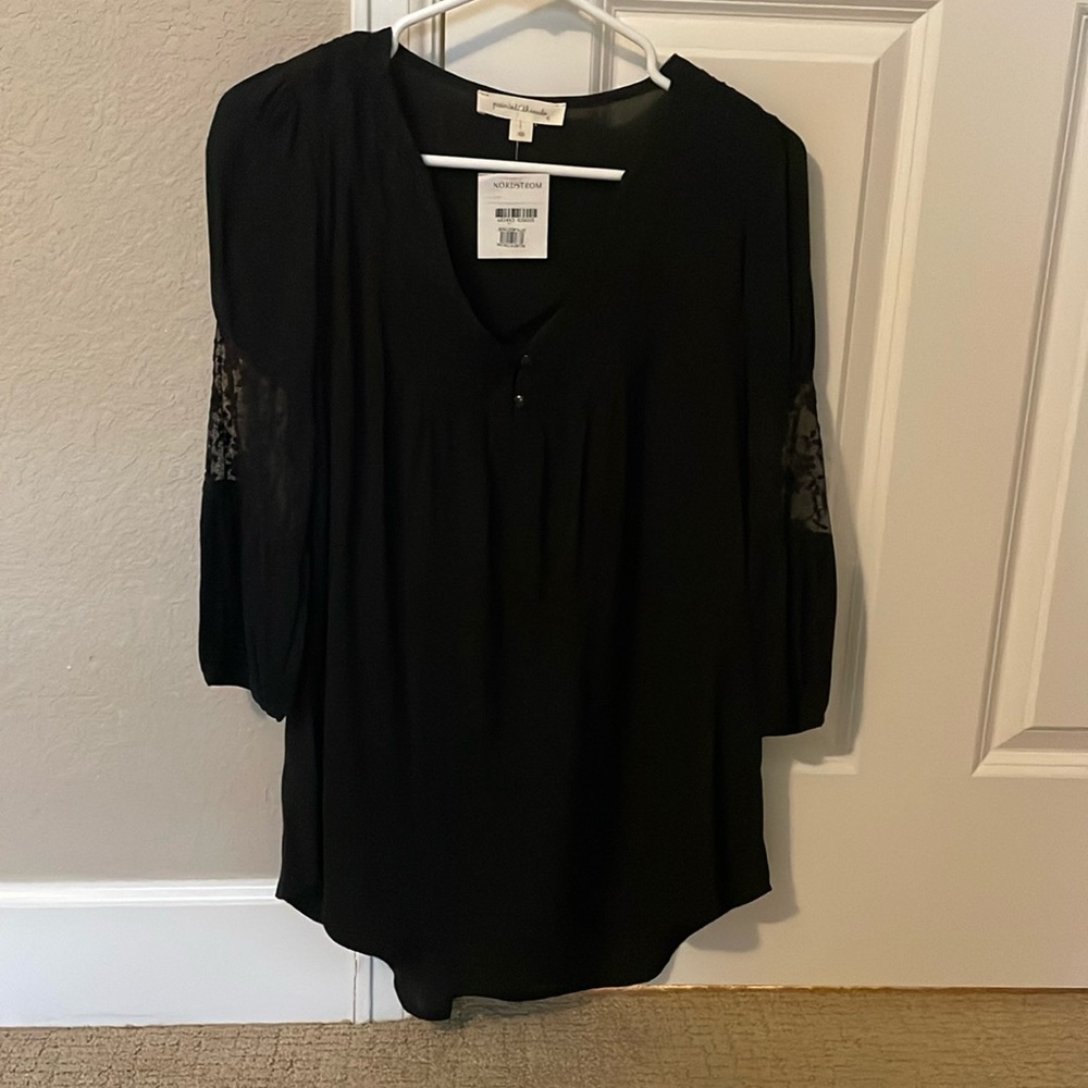 Painted Threads Black Blouse XS